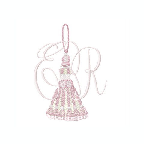 Tiered Tassel Frame Embroidery Design