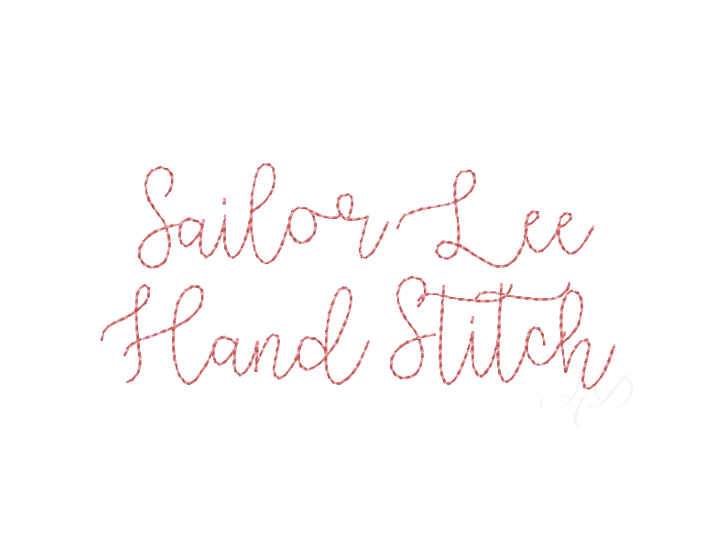 Sailor Lee Hand Stitch Raw Embroidery Font Package – HERRINGTON DESIGN