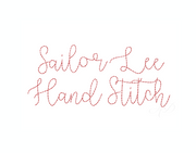 2" Sailor Lee Raw Hand Stitch Script Embroidery Font