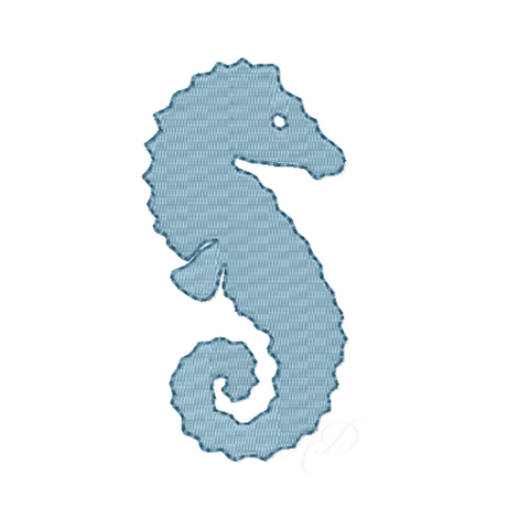Small Sea Horse Fill Embroidery Design