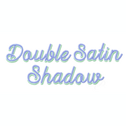2.5" Double Satin Stitch Shadow Script Embroidery Font