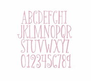 Sweet Madeline Fishtail Embroidery Font 4x4