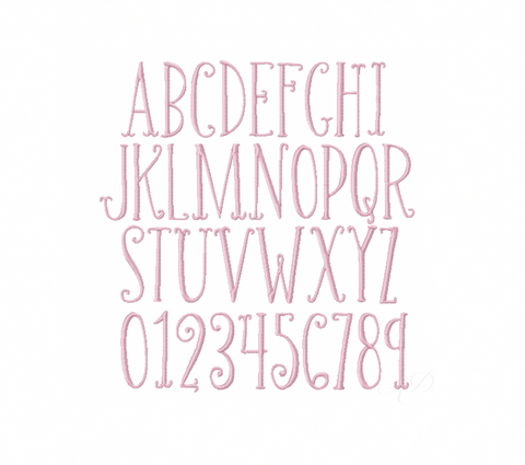 Sweet Madeline Fishtail Embroidery Font 4x4