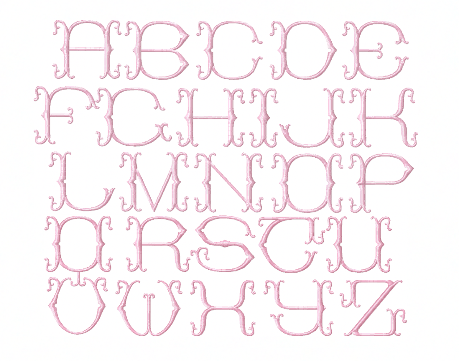 Sutton Satin Stitch Embroidery Font – HERRINGTON DESIGN