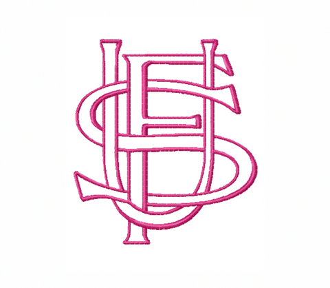 FSU Embroidery Font LayeredType Outline Font