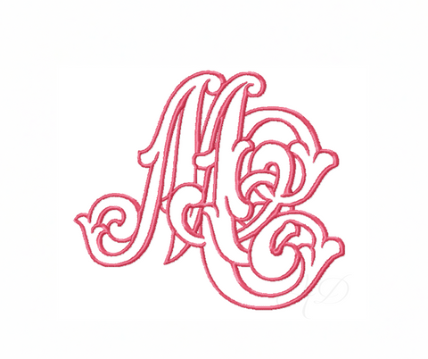 Merry Christmas (MC) Monogram Embroidery Design