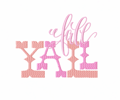 Fall Y'all Monogram Embroidery Design