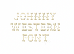 1/2" Satin Stitch Johnny Embroidery Font