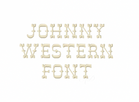 1" Satin Stitch Johnny Embroidery Font
