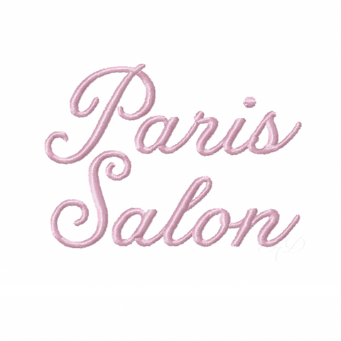 5 sizes Paris Salon Embroidery Font