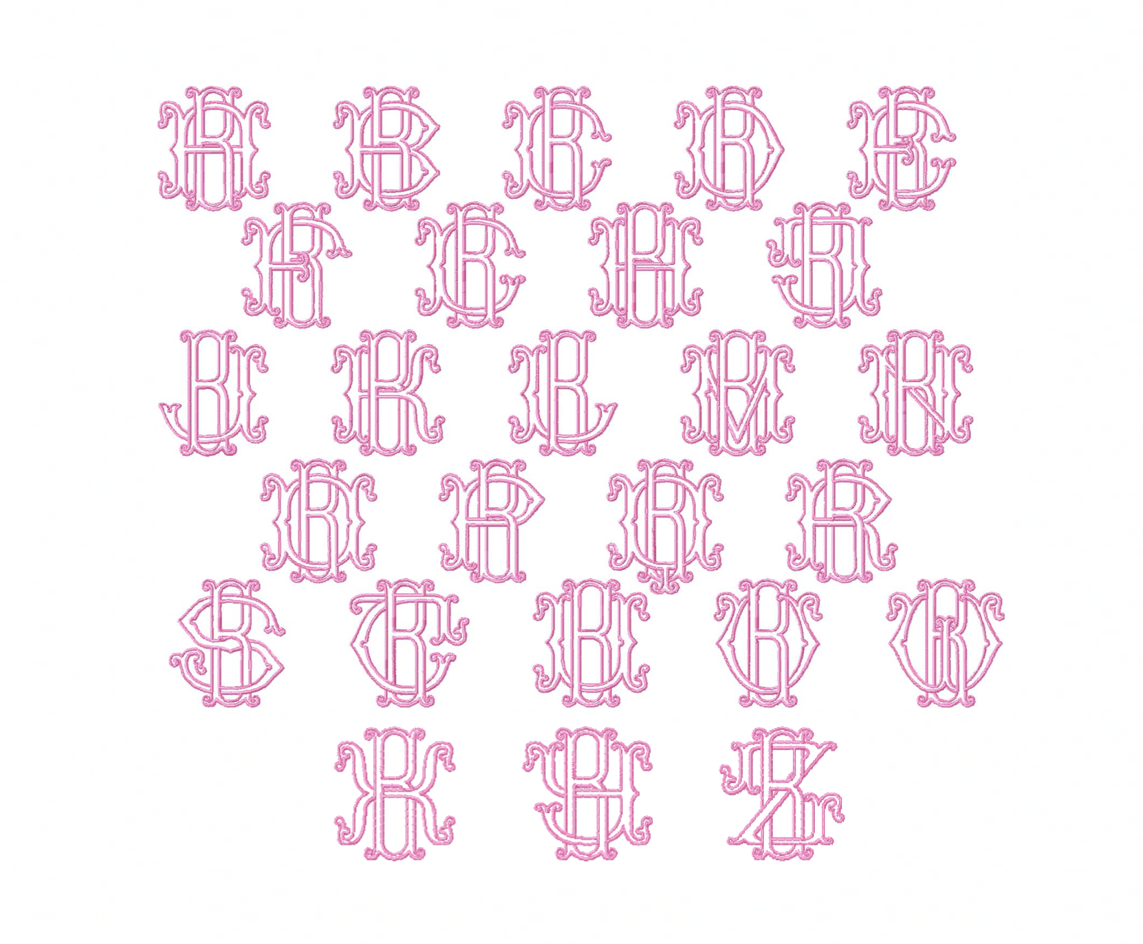 Layered Two Type Monograms – HERRINGTON DESIGN