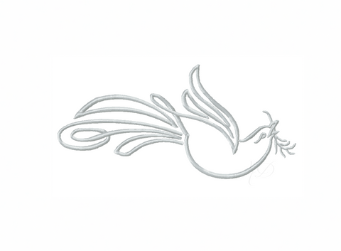 Dove Scroll Frame Embroidery Design