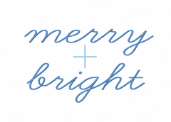 Merry + Bright Modern Embroidery Design