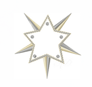 Star Monogram Embroidery Design