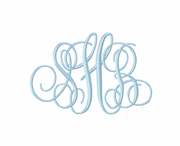 6.5" Sarah Script X-Large Monogram Embroidery Font