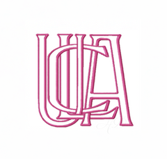 UCLA Embroidery Font LayeredType Outline Font
