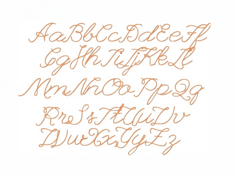 1.5" Clementine Embroidery Font