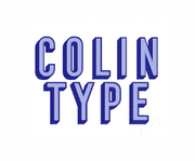 1" Colin Type Shadow Type Embroidery Font