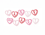 3/4" Candy Heart Font