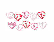 3.5" Candy Heart Embroidery Font