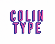 2" Colin Type Shadow Type Embroidery Font