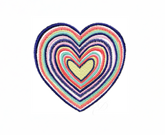 Rainbow Heart Embroidery Design