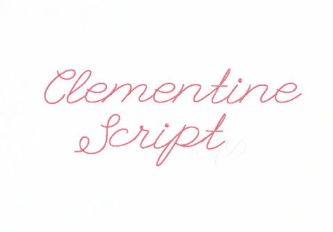 1.5" Clementine Embroidery Font