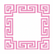 Greek Key Square Embroidery Design Frame