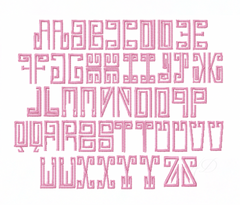 1.5" Greek Square Embroidery Font