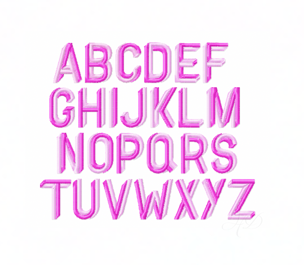 Carsyn Satin Stitch Embroidery Font Small – HERRINGTON DESIGN