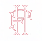 3.5" H Emmaline Layered Outline Embroidery Font