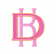 3" Block Type Two Color Layered Embroidery Font