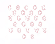 3.5" G Emmaline Layered Outline Embroidery Font