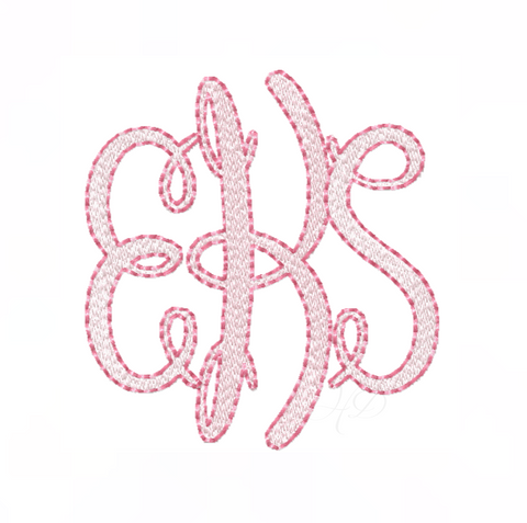 Ady Mastercircle Fill Outline Embroidery Font