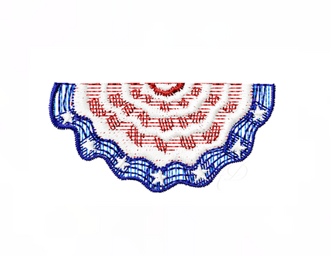 Sketch American Flag Bunting Embroidery Design