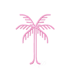Palm Tree Satin Embroidery Design