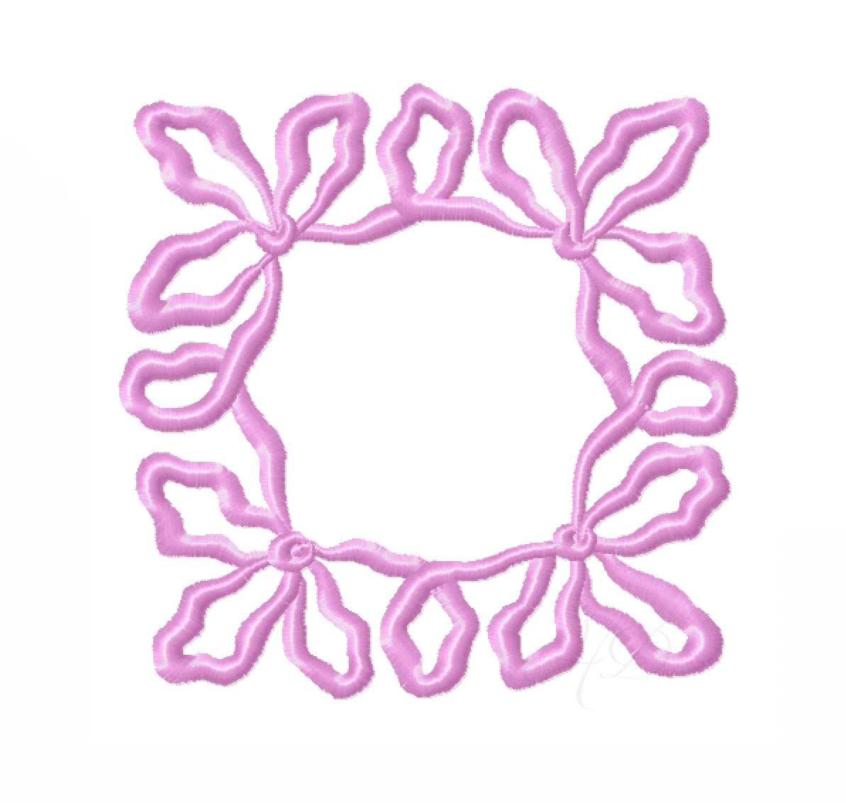 Ribbon Square Frame Embroidery Design – HERRINGTON DESIGN
