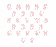 3.5" N Emmaline Layered Outline Embroidery Font