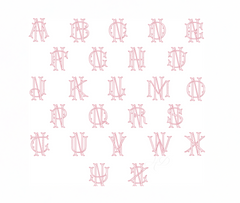 3.5" N Emmaline Layered Outline Embroidery Font