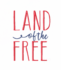 Land of the Free Embroidery Design