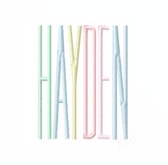 Hayden Satin Deco Type Embroidery Font