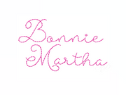2.5" Bonnie Martha Raw Hand Stitch Script Embroidery Font