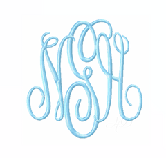 3.5" Nouveau Belle Oxford Satin Embroidery Font Mastercircle