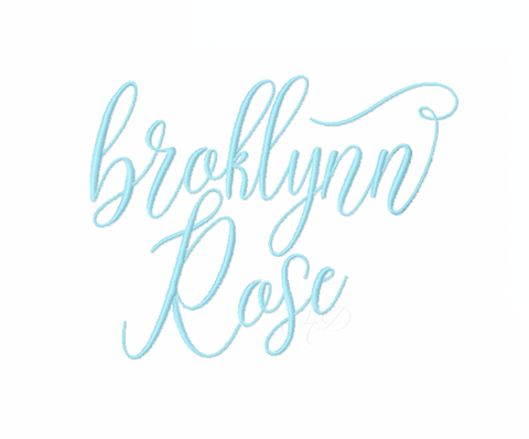 Brooklynn Rose Modern Bouncey  Embroidery Font Package