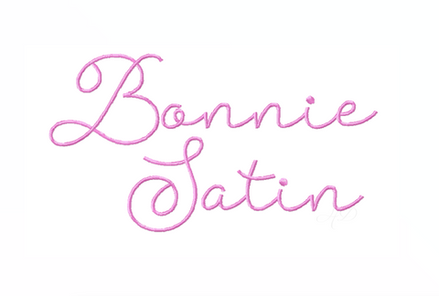 Bonnie Martha Satin Embroidery Font Package Small