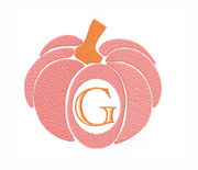 Pumpkin Monogram Embroidery Design