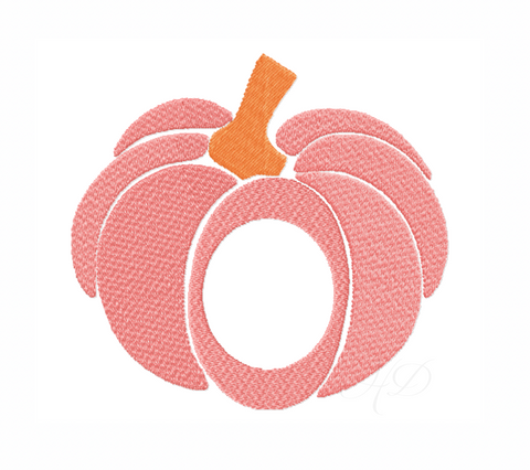 Pumpkin Monogram Embroidery Design