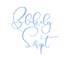6 sizes Blakely Script Embroidery Font