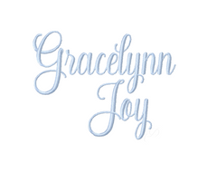 Gracelynn Satin Stitch Embroidery Font
