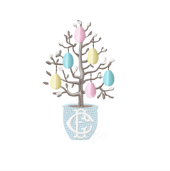 Easter Egg Tree Embroidery Design